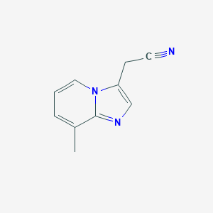 molecular formula C10H9N3 B099902 Imidazo(1,2-a)pyridine-3-acetonitrile, 7-methyl- CAS No. 17745-00-5