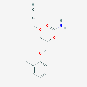 molecular formula C14H17NO4 B099905 1-(2-Propynyloxy)-3-(o-tolyloxy)-2-propanol carbamate CAS No. 16272-02-9