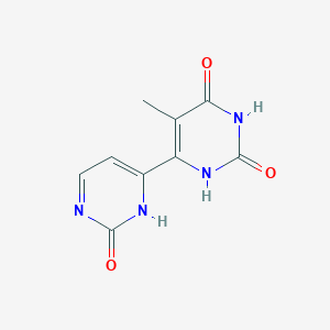 molecular formula C9H8N4O3 B099929 [6-(4-Pyrimidin-2-onyl)thymine] CAS No. 18694-06-9