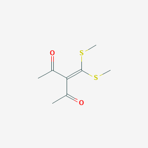molecular formula C8H12O2S2 B099938 3-[Bis(methylsulfanyl)methylidene]pentane-2,4-dione CAS No. 15908-50-6