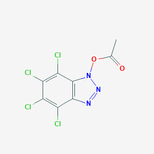 molecular formula C8H3Cl4N3O2 B099941 1H-Benzotriazole, 1-acetoxy-4,5,6,7-tetrachloro- CAS No. 18355-09-4