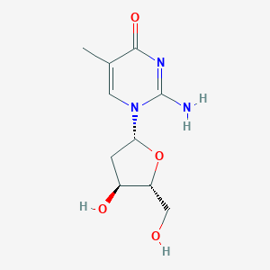 molecular formula C10H15N3O4 B099944 2-amino-1-((2R,4S,5R)-4-hydroxy-5-(hydroxymethyl)tetrahydrofuran-2-yl)-5-methylpyrimidin-4(1H)-one CAS No. 19316-88-2